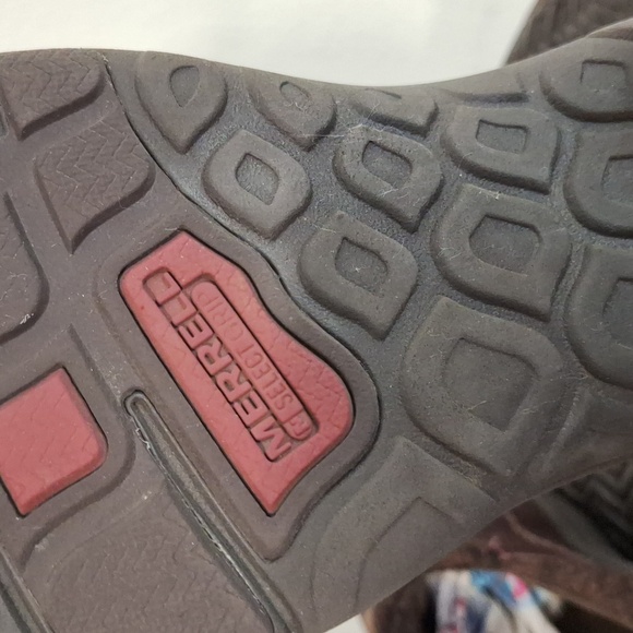 Merrell Andora Womens Sz 8.5 Burgundy Leather Slip On Mule Clog Loafer Shoes - Picture 11 of 11